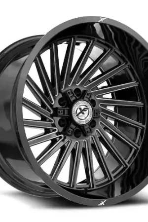 Authentic XF Off-Road XF-239 5x127/5x139.7 20x10 -24 Gloss Black & Milled