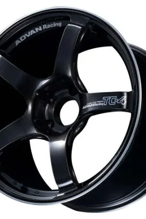 Advan Racing TC4 5x112 18x7.5 +48 BLACK GUNMETALLIC & RING Worldwide Shipping
