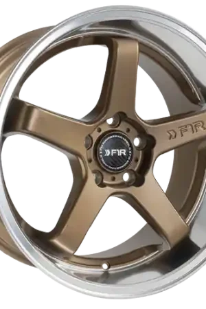 F1R FC5 5x100 18x9.5 +35 Satin Bronze/Polish Lip Clearance