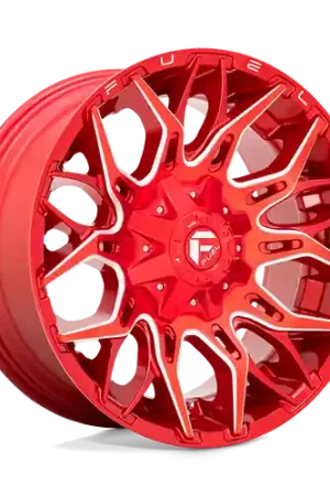 Premium Fuel 1PC D771 TWITCH 5X139.7/5X150 22X10 -18 CANDY RED MILLED