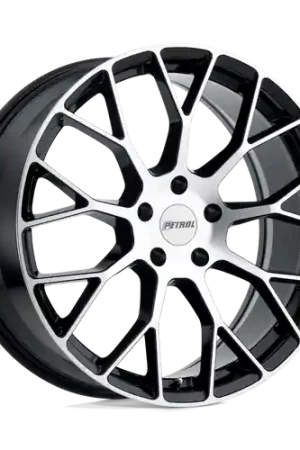 Grab Now Petrol P2B 5X114.3 17X8 +40 GLOSS BLACK W/ MACHINED FACE