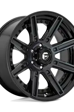 Fuel 1PC D708 ROGUE 5X139.7 20X9 +1 GLOSS MACHINED DOUBLE DARK TINT While Supplies Last