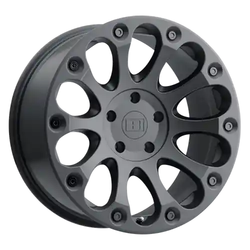 Level 8 IMPACT 6X132 16X8.5 +12 MATTE BLACK Next Day Delivery