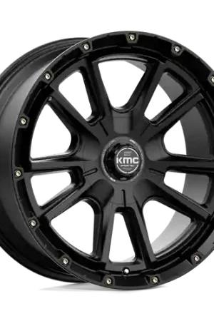 KMC KM100 SYNC 6X135/6X139.7 20X9 +18 SATIN BLACK Professional Grade