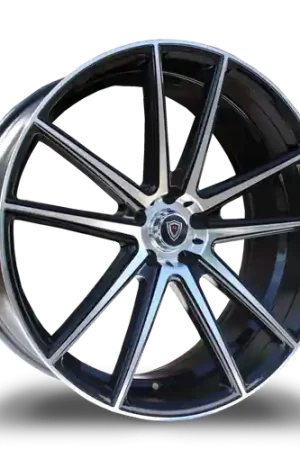 MARQUEE WHEELS M3197 5x114.3 22x9+35 BLACK / MACHINED Free Shipping