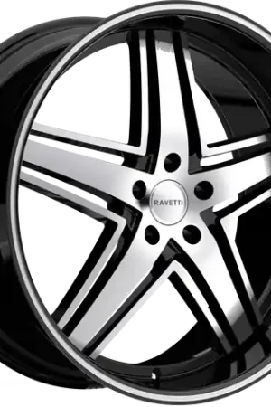 High Quality RAVETTI M6 5X120 22x9 +20 BLACK MACHINED