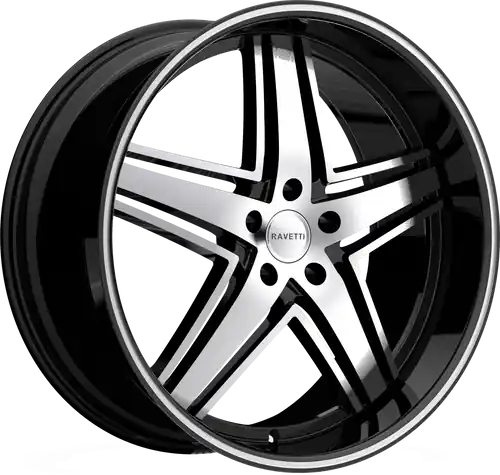 High Quality RAVETTI M6 5X120 22x9 +20 BLACK MACHINED