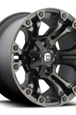 Fuel 1PC D569 VAPOR 5X139.7/5X150 17X10 -18 MATTE BLACK DOUBLE DARK TINT Certified