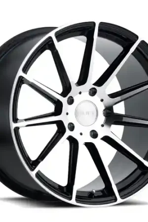 Big Sale Ruff RS2 5X112 18X8.5 +43 GLOSS BLACK W/ MACHINED FACE