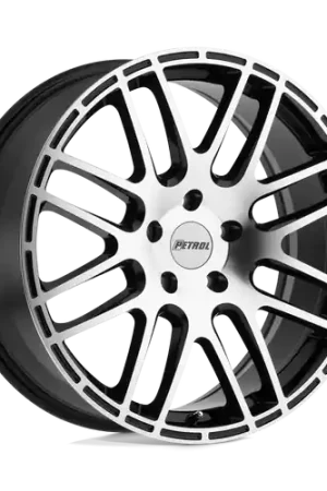 Special Discount Petrol P6A 5X120 19X8 +35 GLOSS BLACK W/ MACHINED CUT FACE