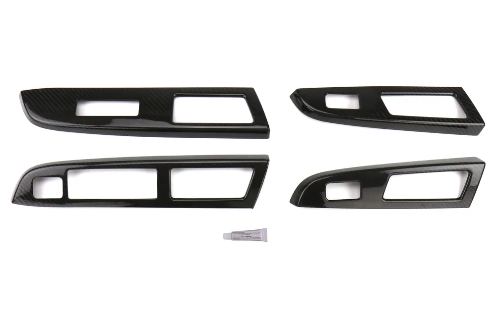 Special Offer OLM S-Line Carbon Fiber Door Switch Panel Covers - 2015-2016 Subaru WRX / STI