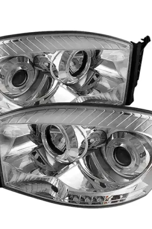 Warranty Included Spyder Dodge Ram 1500 06-08/Ram 2500 06-09 Projector Headlights LED Halo LED Chrm PRO-YD-DR06-HL-C