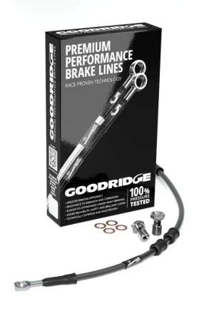 Goodridge 18-20 HD FXLR (w/o ABS) -2in Black Brake Line Kit w/Stainless Steel Fittings Final Sale