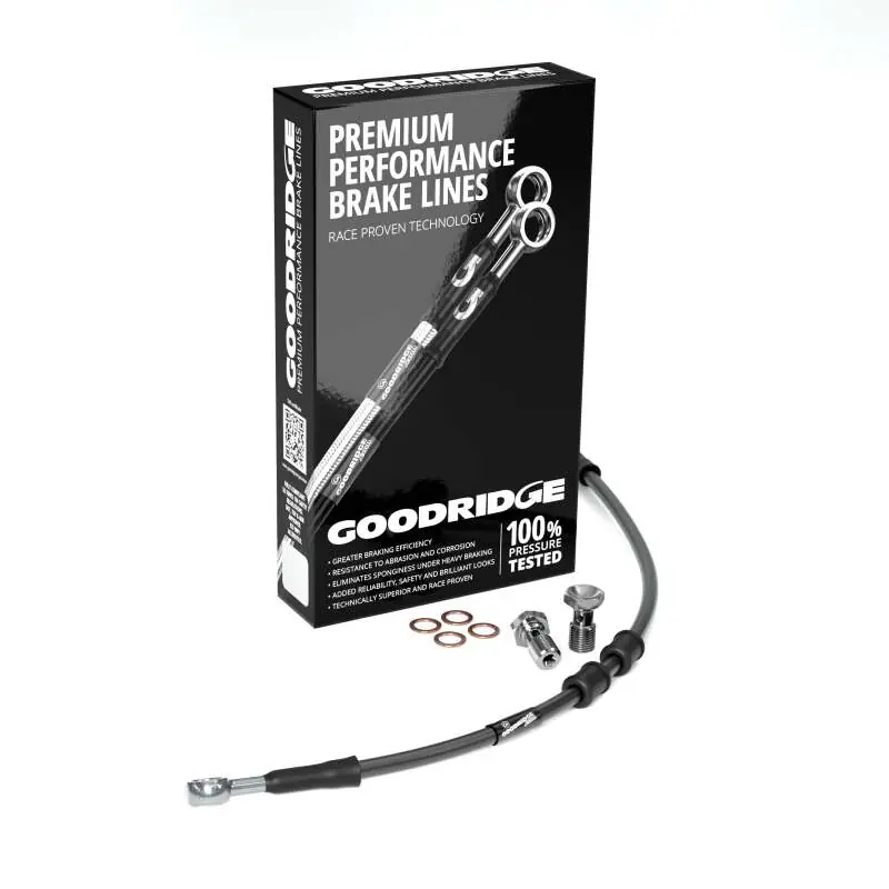 Goodridge 18-20 HD FXLR (w/o ABS) -2in Black Brake Line Kit w/Stainless Steel Fittings Final Sale