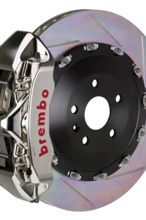Don’t Miss Out Brembo 11-16 528i/528i xDrive Front GTR BBK 6 Piston Billet 405x34 2pc Rotor Slotted Type1 - Nickel