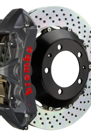 Brand New Brembo 95-98 993 C2/C4/C4S/Turbo Front GTS BBK 6 Piston Cast 380x32 2pc Rotor Drilled-Black HA
