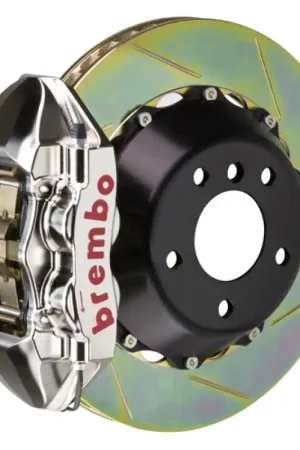 Limited Offer Brembo 22+ GR86 Rear GTR BBK 4 Piston Billet 345x28 2pc Rotor Slotted Type1-Nickel