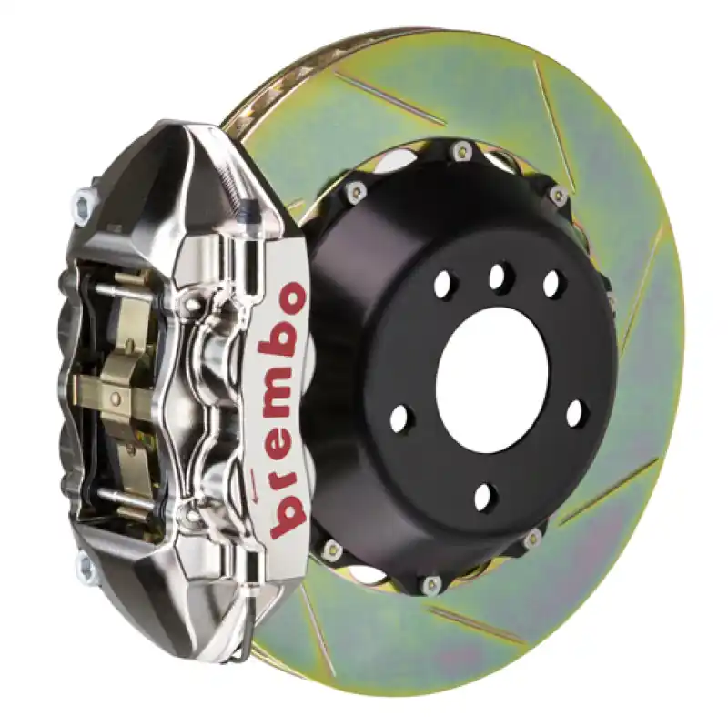 Limited Offer Brembo 22+ GR86 Rear GTR BBK 4 Piston Billet 345x28 2pc Rotor Slotted Type1-Nickel
