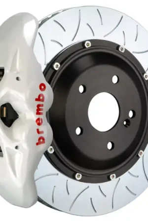 New Release Brembo 11-18 Cayenne Turbo Rear GT BBK 4 Piston Cast 380x28 2pc Rotor Slotted Type-3- White
