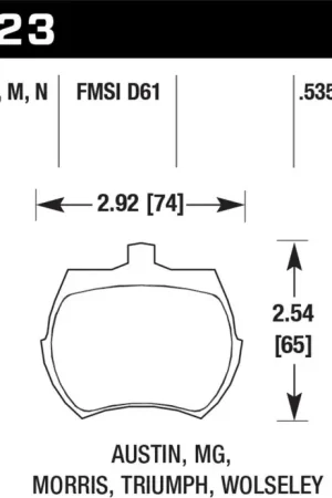Hawk 64-70 Austin Healey Sprite Front ER-1 Brake Pads Final Sale