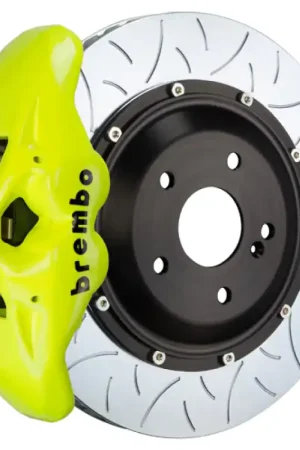 Warranty Included Brembo 15-17 F150 (Excl. Raptor) Rr GT BBK 4 Pist Cast 380x28 2pc Rotor Slotted Type3- Fluo. Yellow