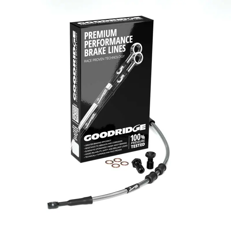 Special Offer Goodridge 92-03 HD XL883DLX +6in Clear Brake Line Kit w/Black Fittings