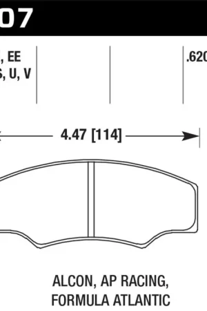 Hawk CP2361/CP3228/CP5104/CP5144 AP Racing DTC-70 Brake Pads Fan Favorite