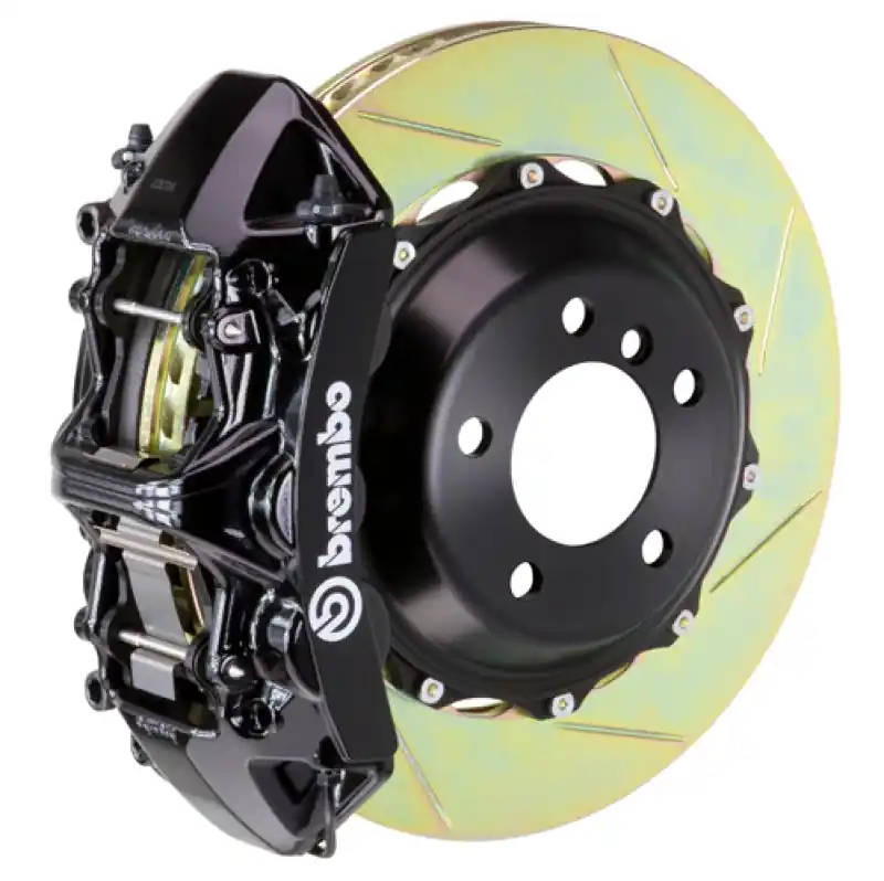 Handmade Brembo 12-16 98ster Fr GT BBK 6Pist Cast 355x32 2pc Rotor Slotted Type1-Black