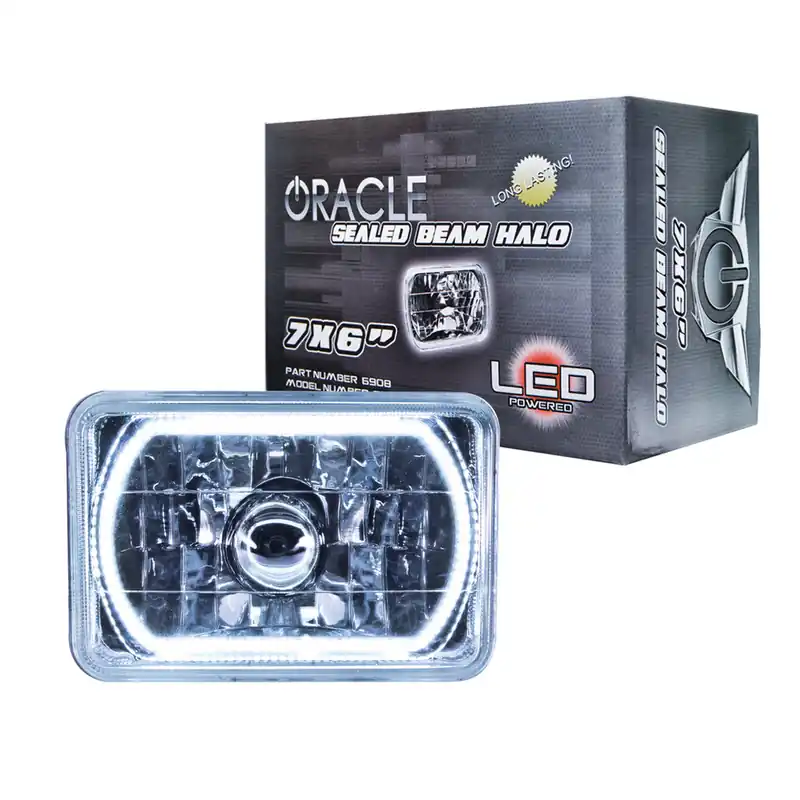 ORACLE Lighting Pre-Installed Lights 7x6 IN. Sealed Beam - White Halo Super Sale