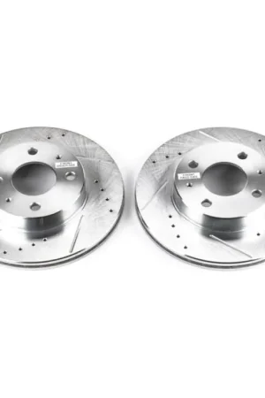 Brand New Power Stop 95-98 Nissan 200SX Front Evolution Drilled & Slotted Rotors - Pair