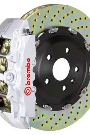 Brembo 04-10 A8 (D3) Front GT BBK 8 Piston Cast 380x34 2pc Rotor Drilled-Silver Exclusive