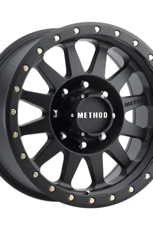 Method MR304 Double Standard 18x9 -12mm Offset 8x6.5 130.81mm CB Matte Black Wheel Modern