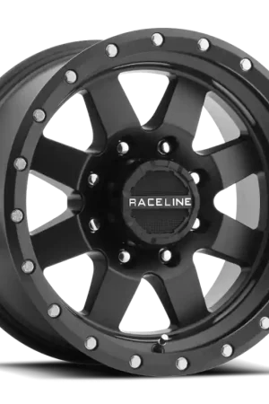 Raceline 935B Defender 15x10in / 6x139.7 BP / -50mm Offset / 107.95mm Bore - Satin Black Wheel Flash Sale