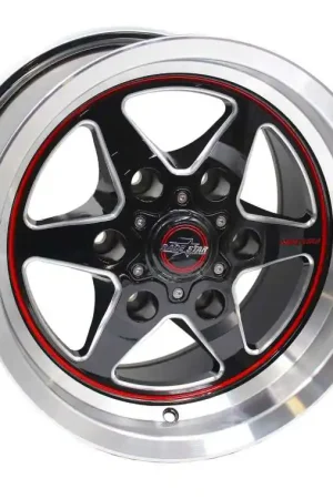 Worldwide Shipping Race Star 93 Truck Star 15x10 / 6x5.50 BC / 6.63 BS / 28 Offset / 78.10 Bore / Black/Machined Wheel