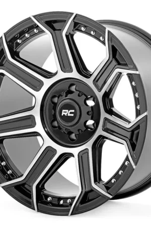 89 Series Wheel One-Piece Black Machined Gun Metal 20x10 8x180 -19mm Rough Country Today Only