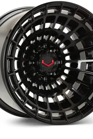 Crafted Vossen LCX-04 24x14 - 6x139.7 - ET15 - Deep - 78.1 - Gloss Black Wheel