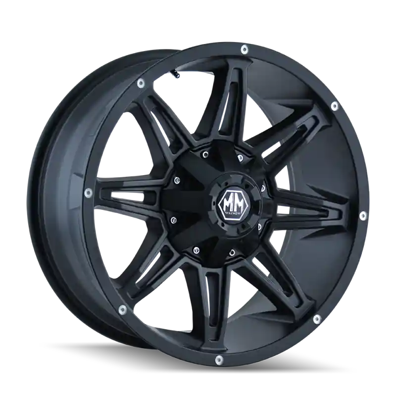 Mayhem 8090 Rampage 20x9 / 6x135 BP / 0mm Offset / 106mm Hub Matte Black Wheel Special Offer