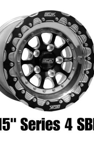 Authentic Belak 15x8 / 5in BS / 5x114.3 BP / High Pad / Series 4 Wheel - Single Beadlock Billet Outer Lip