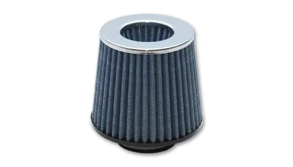 Vibrant Open Funnel Perf Air Filter (5in Cone O.D. x 5in Tall x 3in inlet I.D.) - Chrome Filter Cap Latest