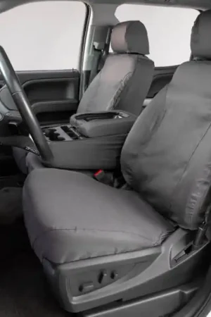 Exclusive Offer Covercraft 15-22 Chevrolet Colorado Polycotton SeatSaver Custom Front Row Seat Covers - Grey