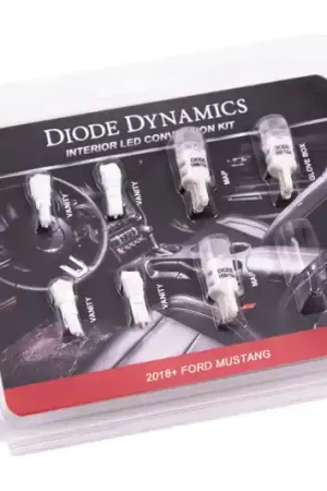 Holiday Sale Diode Dynamics 18-19 Mustang Stage 2 Mustang Interior LED Light Kit - Cool - White