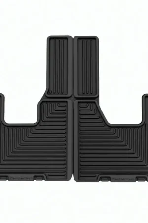 WeatherTech 21-23 Jeep Grand Cherokee L (6 Passenger Seating) Rear All-Weather Floor Mats - Black Super Sale