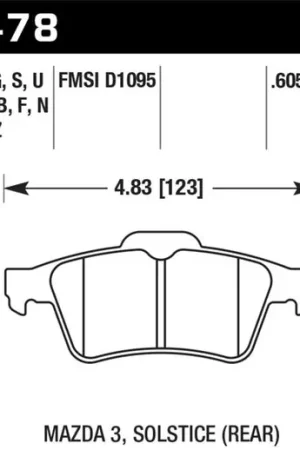 Hawk 13-14 Ford Focus ST / Mazda/ Volvo HP+ Street Rear Brake Pads Exclusive Offer