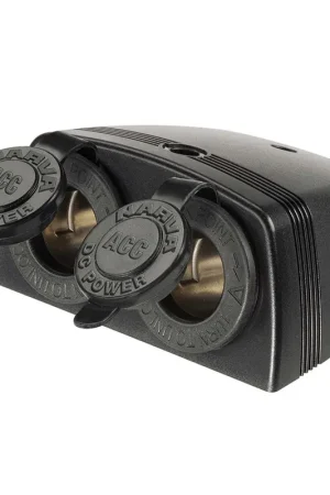 Narva 81160BL Heavy-Duty Twin Surface Mount Accessory Sockets Fan Favorite