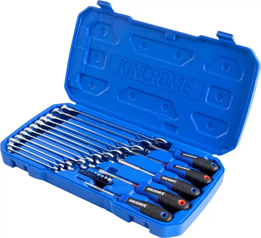 Popular Kincrome 26 Piece Metric Combination Spanner and TorqueMaster Bit and Screwdriver Set - P2109