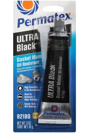 Weekend Sale Permatex Ultra Black Oil Resistant RTV Silicone Gasket Maker 85g - PX82180A
