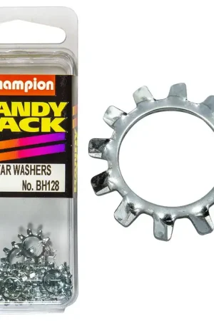 Champion Pack of 25 1\\/4 Zinc Plated External Star Shakeproof Washers - BH128\\ Reduced Price