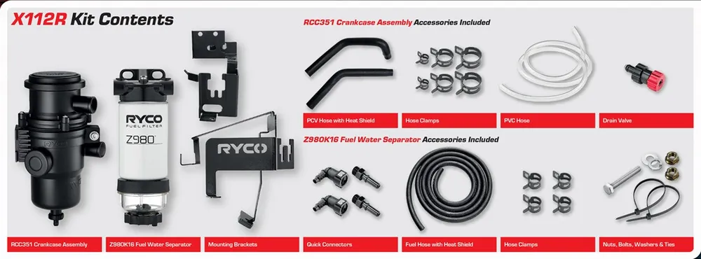 RYCO X112R Filtration Upgrade Kit (Bulky Item - Freight Applies) Budget
