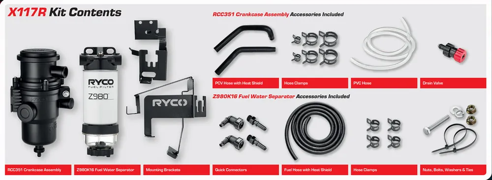 RYCO X117R Filtration Upgrade Kit (Bulky Item - Freight Applies) Warranty Included