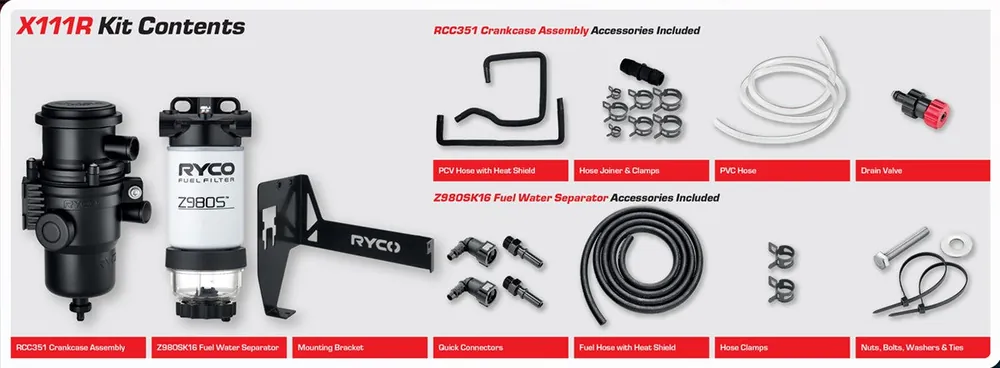 RYCO X111R Filtration Upgrade Kit (Bulky Item - Freight Applies) Exclusive Offer
